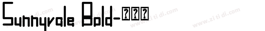 Sunnyvale Bold字体转换
